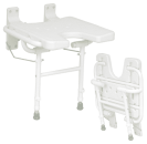 Duschklappsitz DKS 130 mit Ausschnitt, weiß